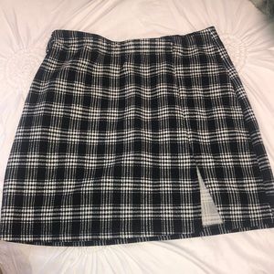 Body con skirt, plaid